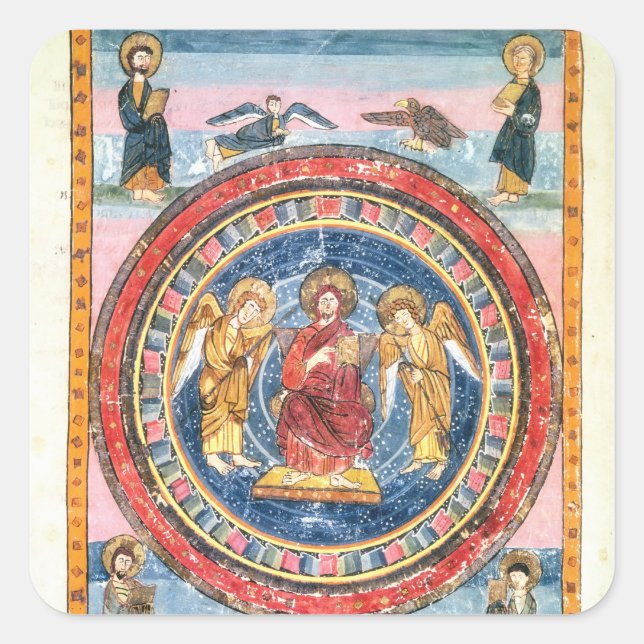 Codex Amiatinus Christ in Majesty Square Sticker (Front)