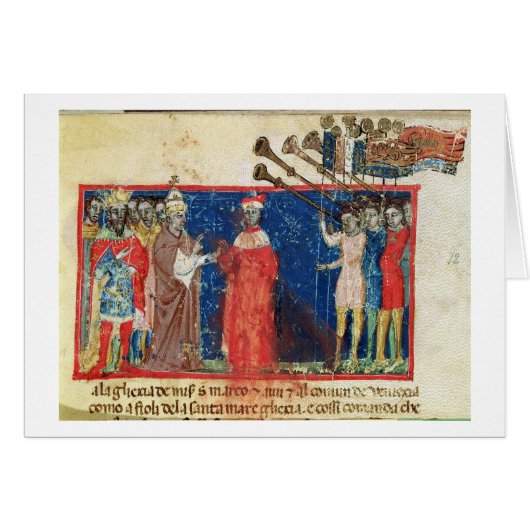 Codex Correr I 383 Doge Sebastiani Ziani receives Cards (Front Horizontal)