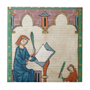 Codex Manesse, 1300s Ceramic Tile