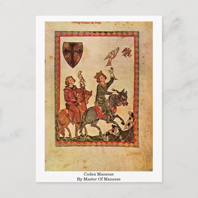 Codex Manesse By Master Of Manesse Postcard (Front)