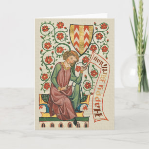 Codex Manesse CC0555 Birthday Card
