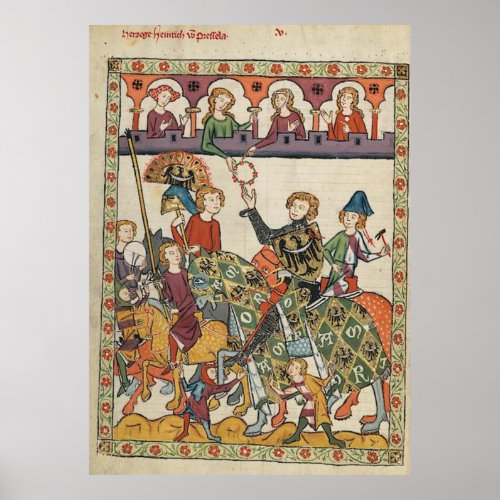 Codex Manesse _ Herzog Heinrich von Breslau Poster