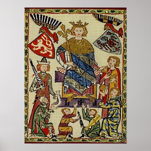 Codex Manesse _ Knig Wenzel von Bhmen Poster