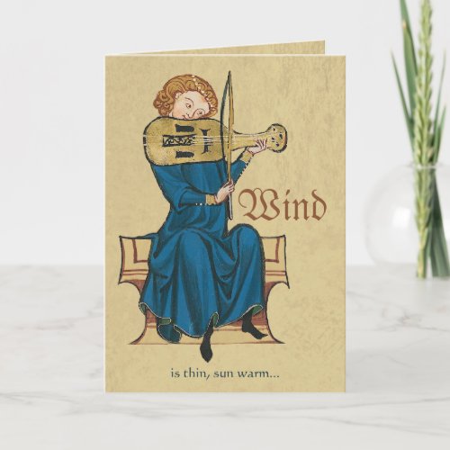 Codex Manesse Reinmar the Fiddler CC0716 Birthday Card