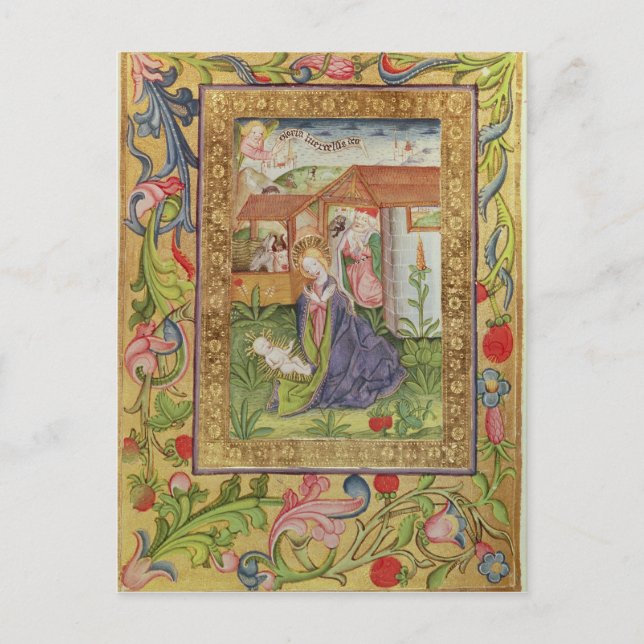 Codex Ser Nov 2599 f. 39v The Birth of Christ Postcard (Front)