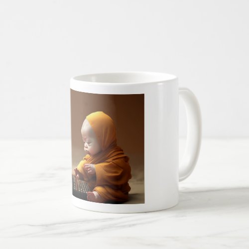 CodeZen Nurturing Young Minds through Baby Monk Coffee Mug