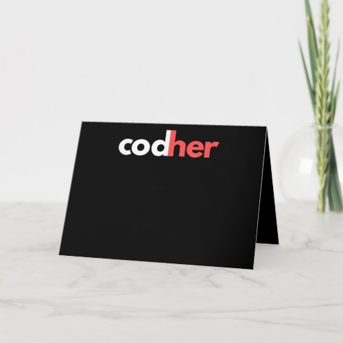 Codher Girl Programmer Women Stem Engineer Lovers Card