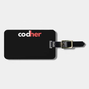 Codher Girl Programmer Women Stem Engineer Lovers Luggage Tag