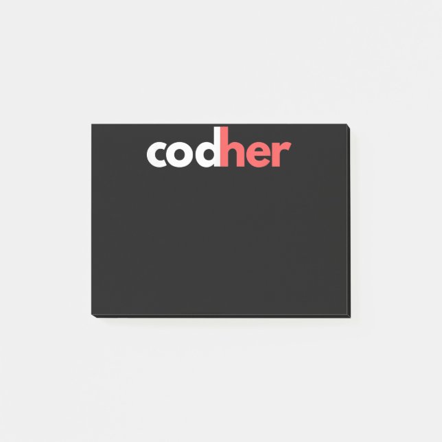 Codher Girl Programmer Women Stem Engineer Lovers Post-it Notes (Front)