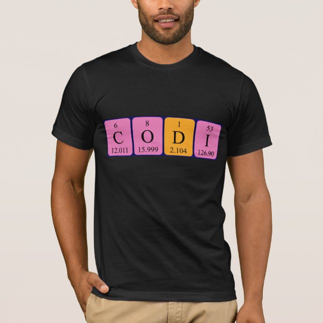 Codi periodic table name shirt (Front)