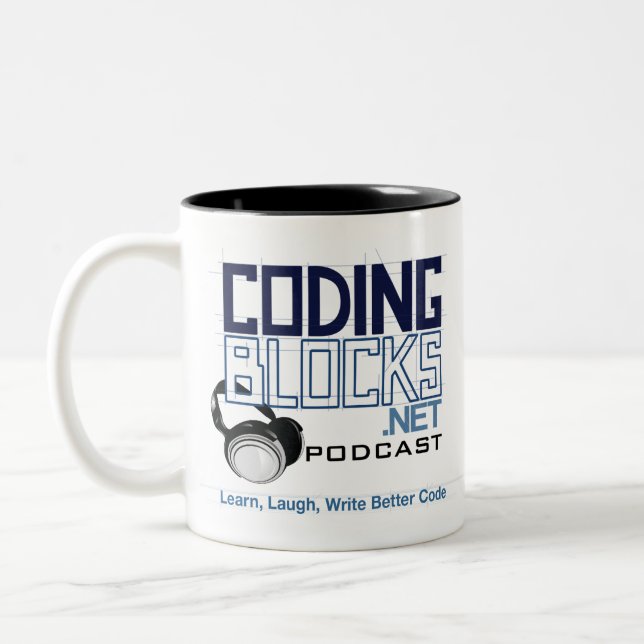 Coding Blocks Two-Tone Coffee Mug (Left)
