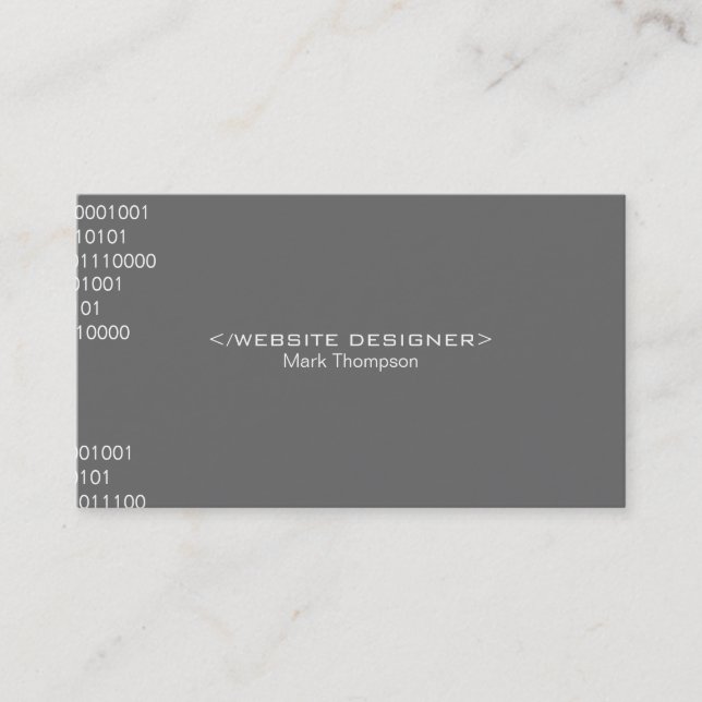 Coding Business Card (Front)