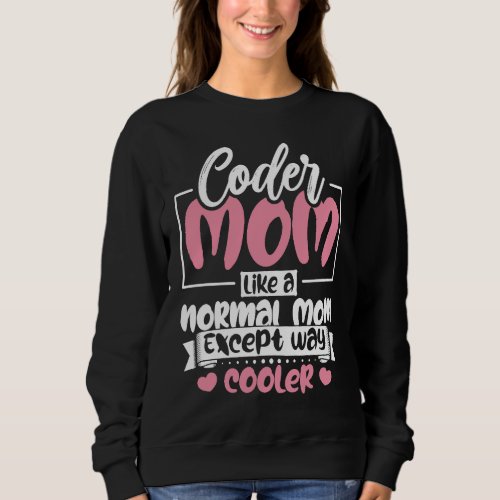 Coding Coder Mom Like A Normal Mom Except Cooler P Sweatshirt