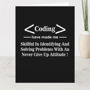 Coding Coder Programmer Coding Greeting Card