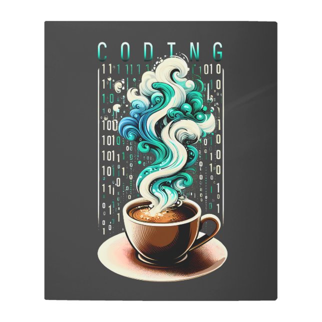 Coding & Coffee: Tech Enthusiast's Dream Art (Front)