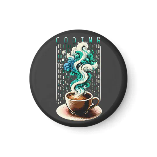 Coding & Coffee: Tech Enthusiast's Dream Art Magnet Coding & Coffee: Tech Enthusiast's Dream Art Magnet