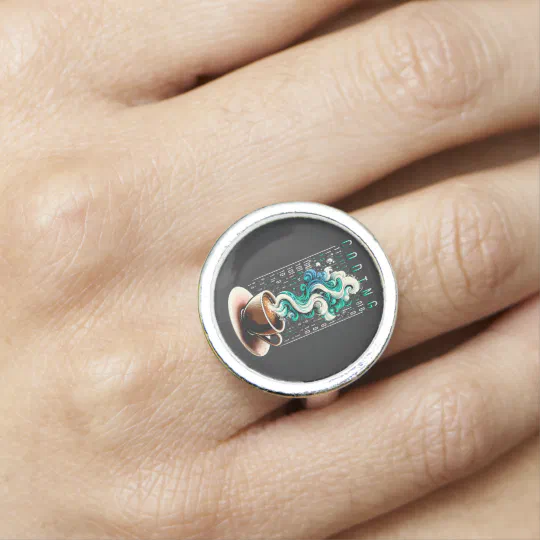 Coding & Coffee: Tech Enthusiast's Dream Art Ring Coding & Coffee: Tech Enthusiast's Dream Art Ring