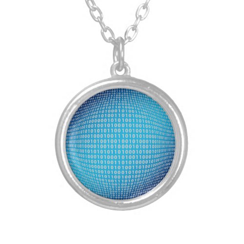 Coding Cyber World    Silver Plated Necklace