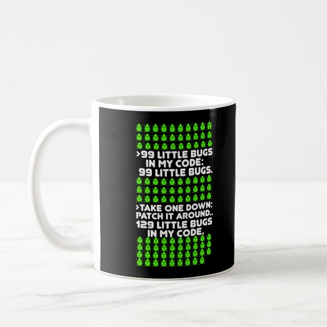 Coding Debugging Programming Bug Joke Coffee Mug (Left)