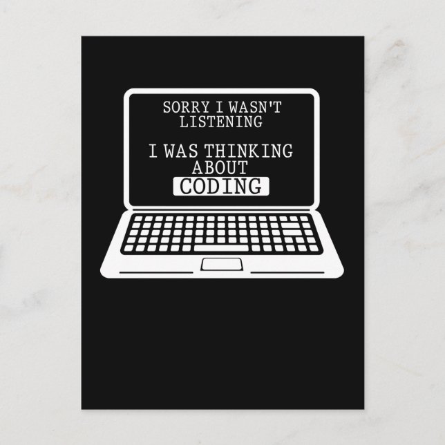 Coding Fun Computer Engineer Funny Programmer Postcard (Front)