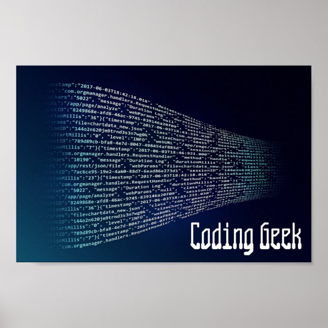 Coding geek computer code poster (Front)