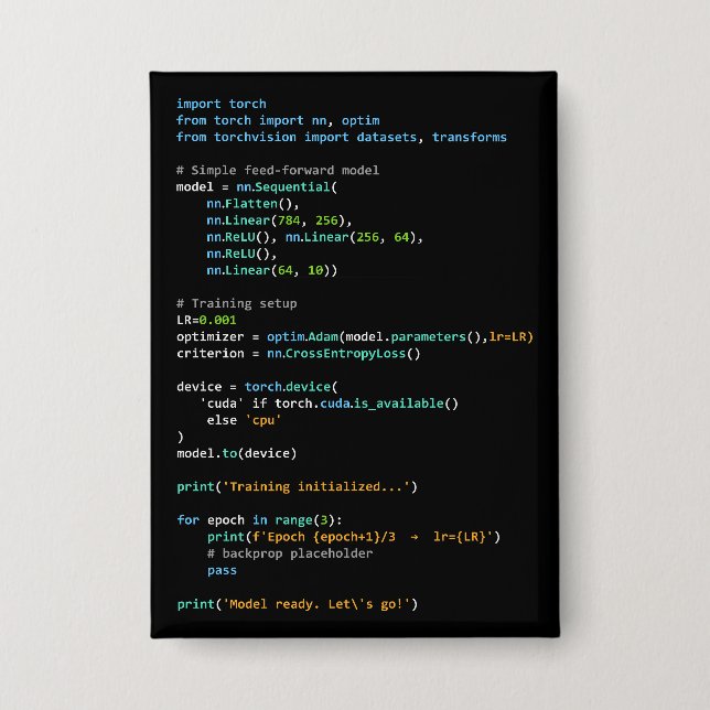 Coding Humor - Developer Logic and Tech Life Button (Front)