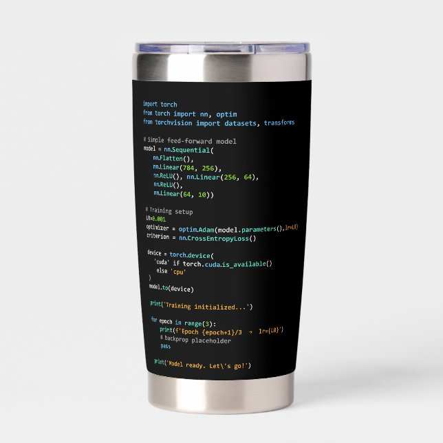 Coding Humor - Developer Logic and Tech Life Insulated Tumbler (Front)