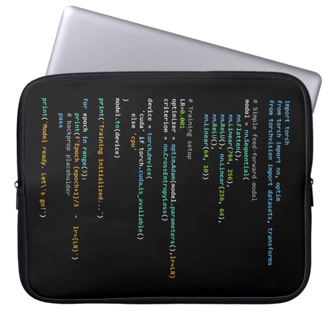 Coding Humor - Developer Logic and Tech Life Laptop Sleeve (Front)