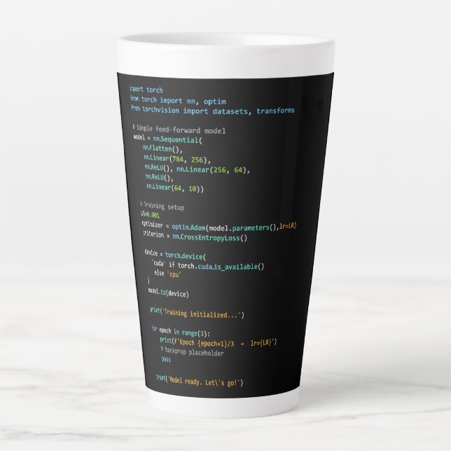 Coding Humor - Developer Logic and Tech Life Latte Mug (Front)