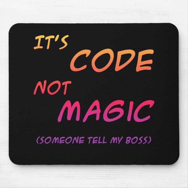 Coding Humor Mouse Pad (Front)