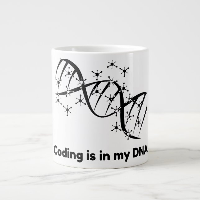 Coding is in My DNA Programmer Science Coffee Mug (Front)