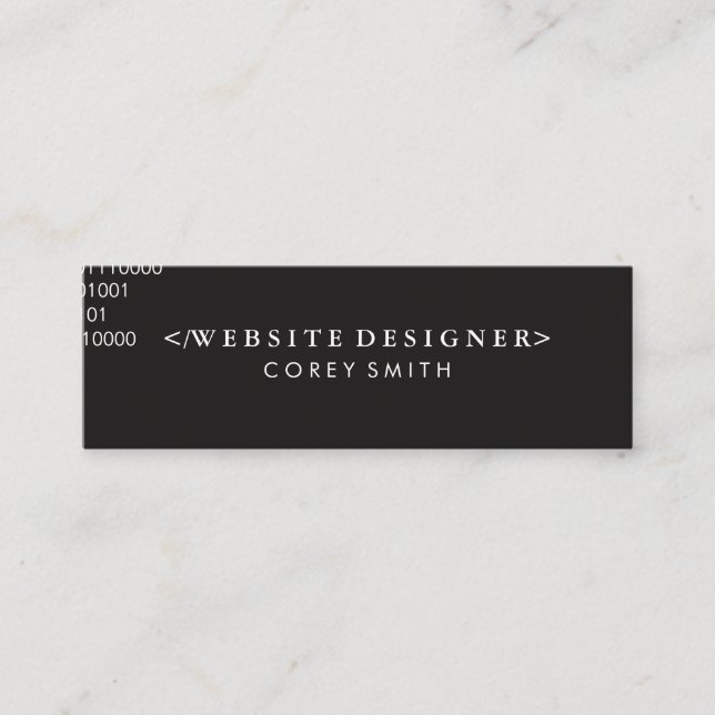 Coding Mini Business Card (Front)