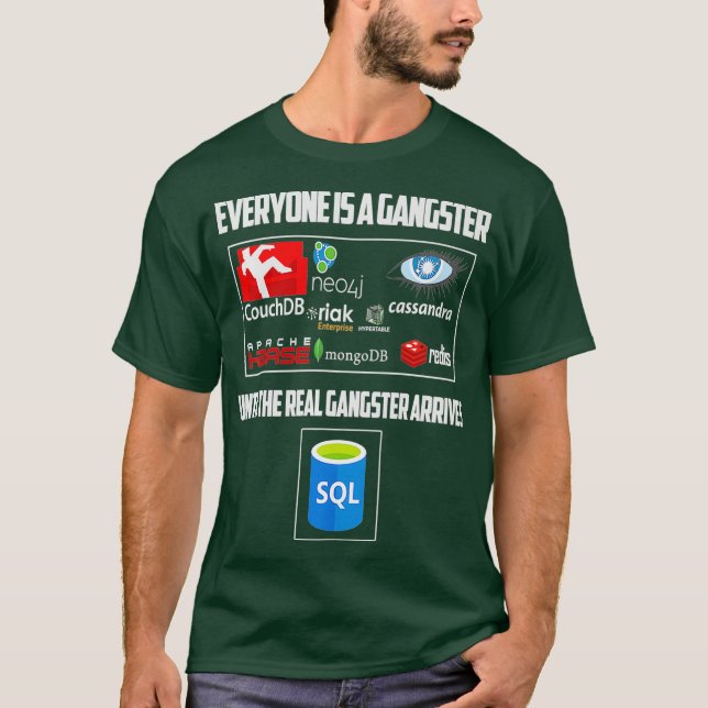 Coding Programmer Novelty Everyone is Gangstar T-Shirt (Front)