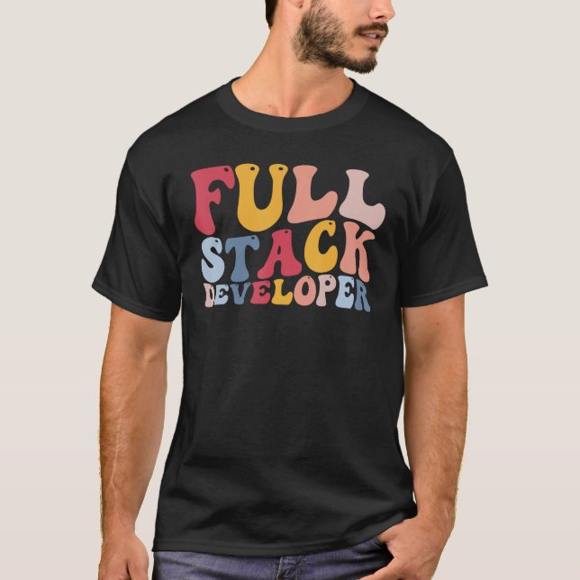 Coding Programming Coder Programmer Full Stack Dev T-Shirt (Front)