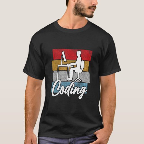 Coding Retro Vintage _ Programmer Developer Comput T_Shirt