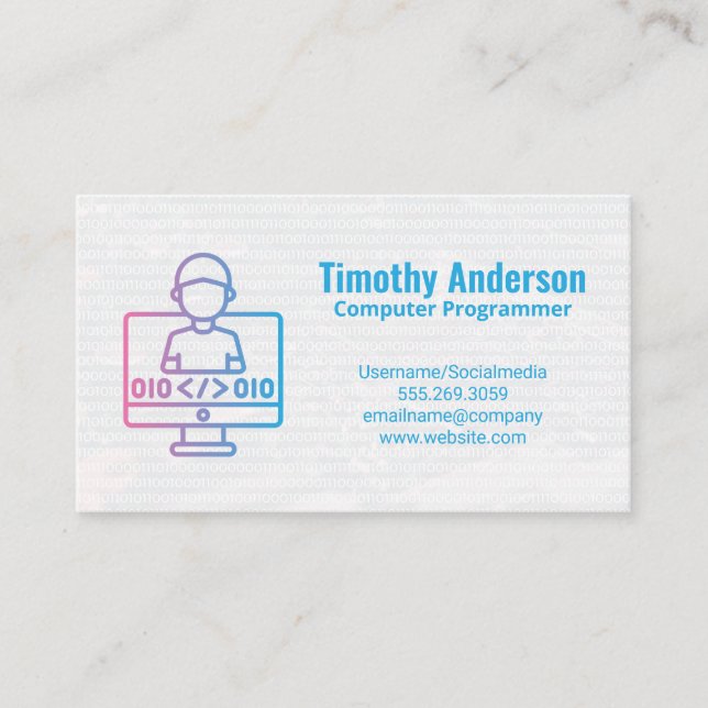 Coding | Software Engineer Business Card (Front)