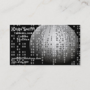 Coding technology teacher or tutor business card
