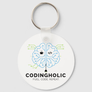 Codingholic Tech Brain Programmer Keychain