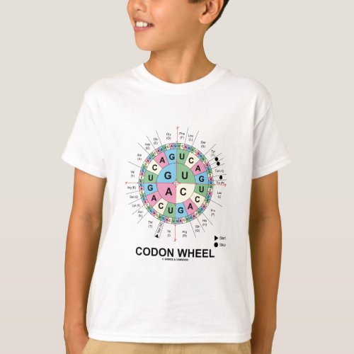 Codon Wheel RNA Codons Amino Acids T_Shirt
