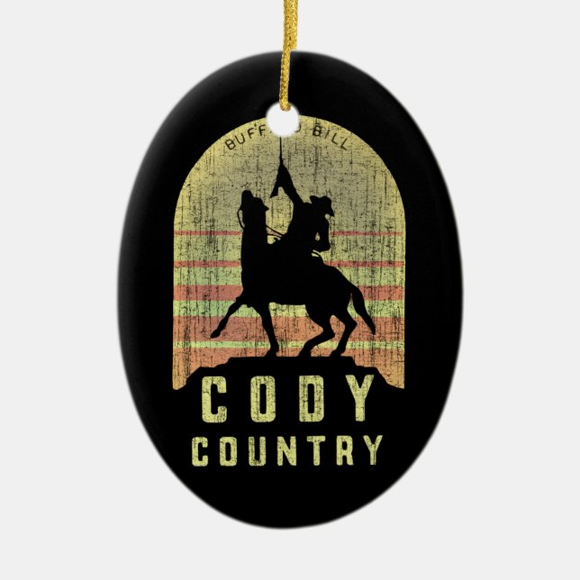 Cody Country Wyoming Ceramic Ornament (Front)