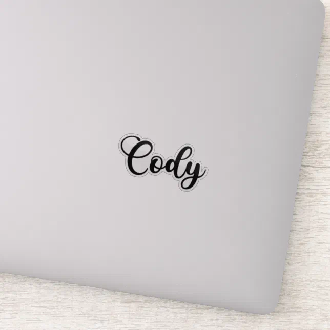 Cody Name - Handwritten Calligraphy Sticker | Zazzle