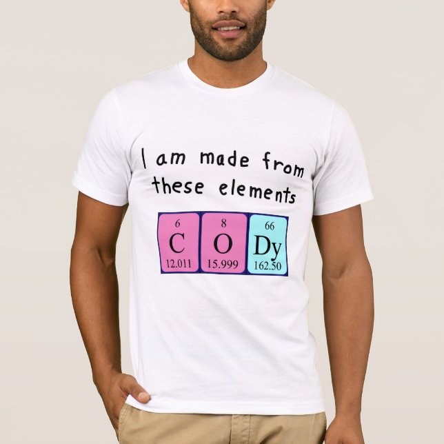 Cody periodic table name shirt (Front)
