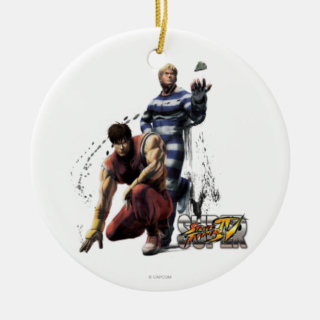 Cody Vs. Guy Ceramic Ornament (Front)