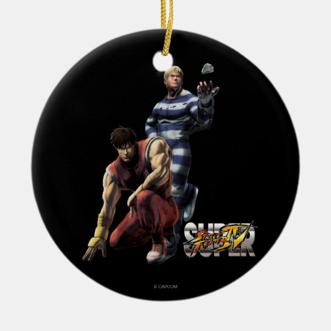 Cody Vs. Guy Ceramic Ornament (Front)