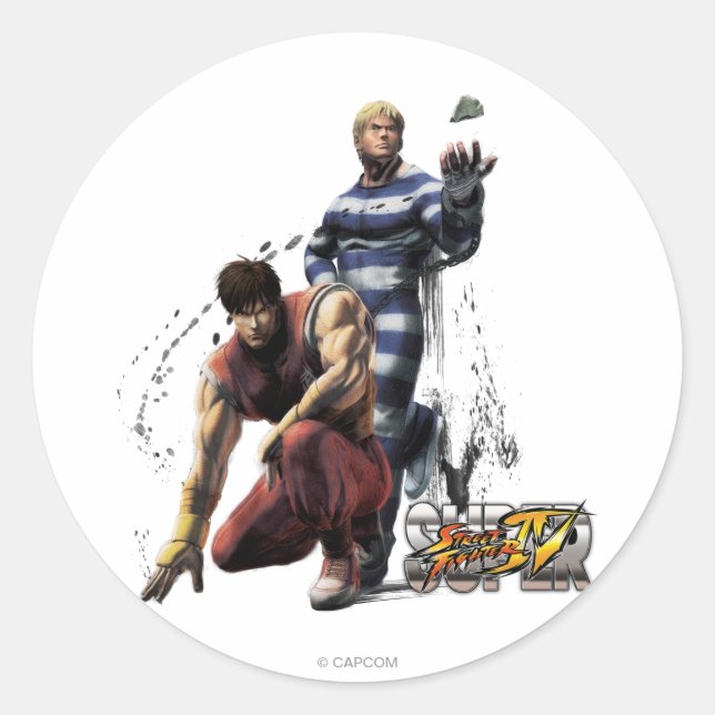 Cody Vs. Guy Classic Round Sticker (Front)
