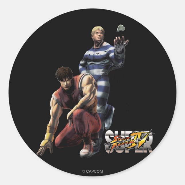 Cody Vs. Guy Classic Round Sticker (Front)