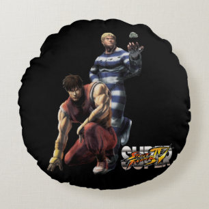 Cody Vs. Guy Round Pillow