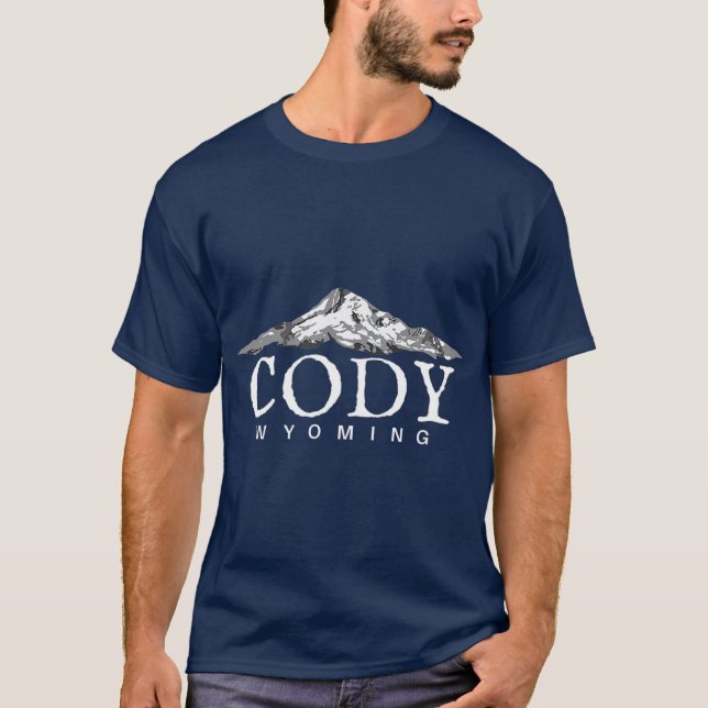 Cody Wyoming  Cool Mountain Town T-Shirt (Front)