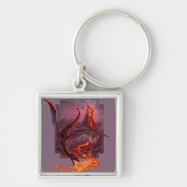 Cody's Lava Dragon Keychain (Front)