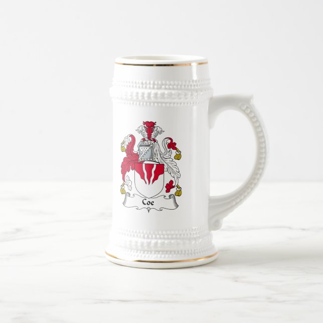 Coe Family Crest Beer Stein (Right)